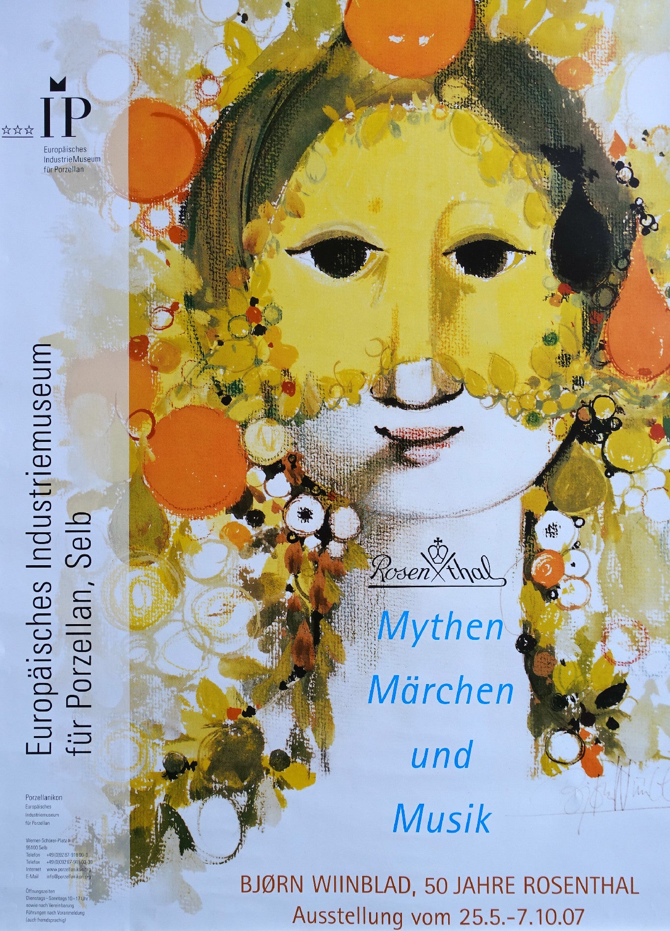 2007 Bjørn Wiinblad German Exhibition Poster