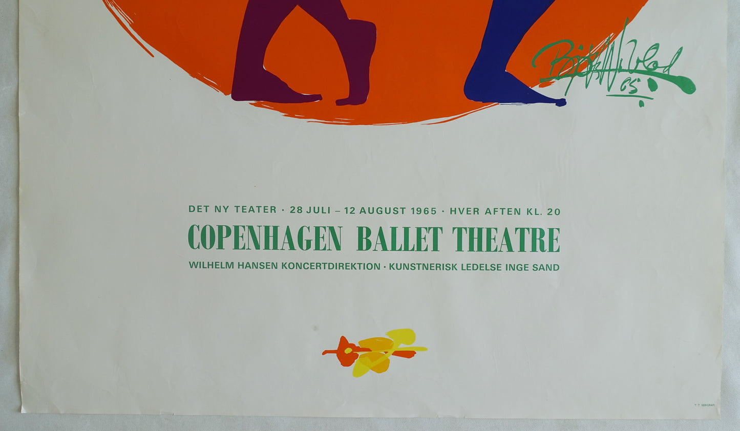 1965 Wiinblad Copenhagen Ballet Theatre - Original Vintage Poster