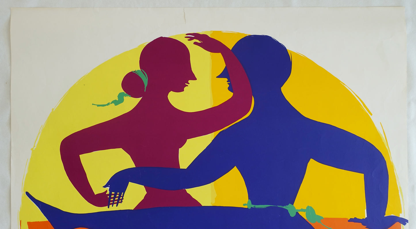 1965 Wiinblad Copenhagen Ballet Theatre - Original Vintage Poster