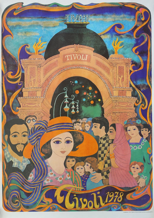 1978 Tivoli Gardens by Kamma Svensson - Original Vintage Poster