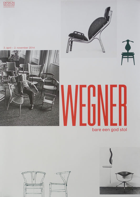 2014 Wegner Exhibition Poster Design Museum Denmark - Original Vintage Poster