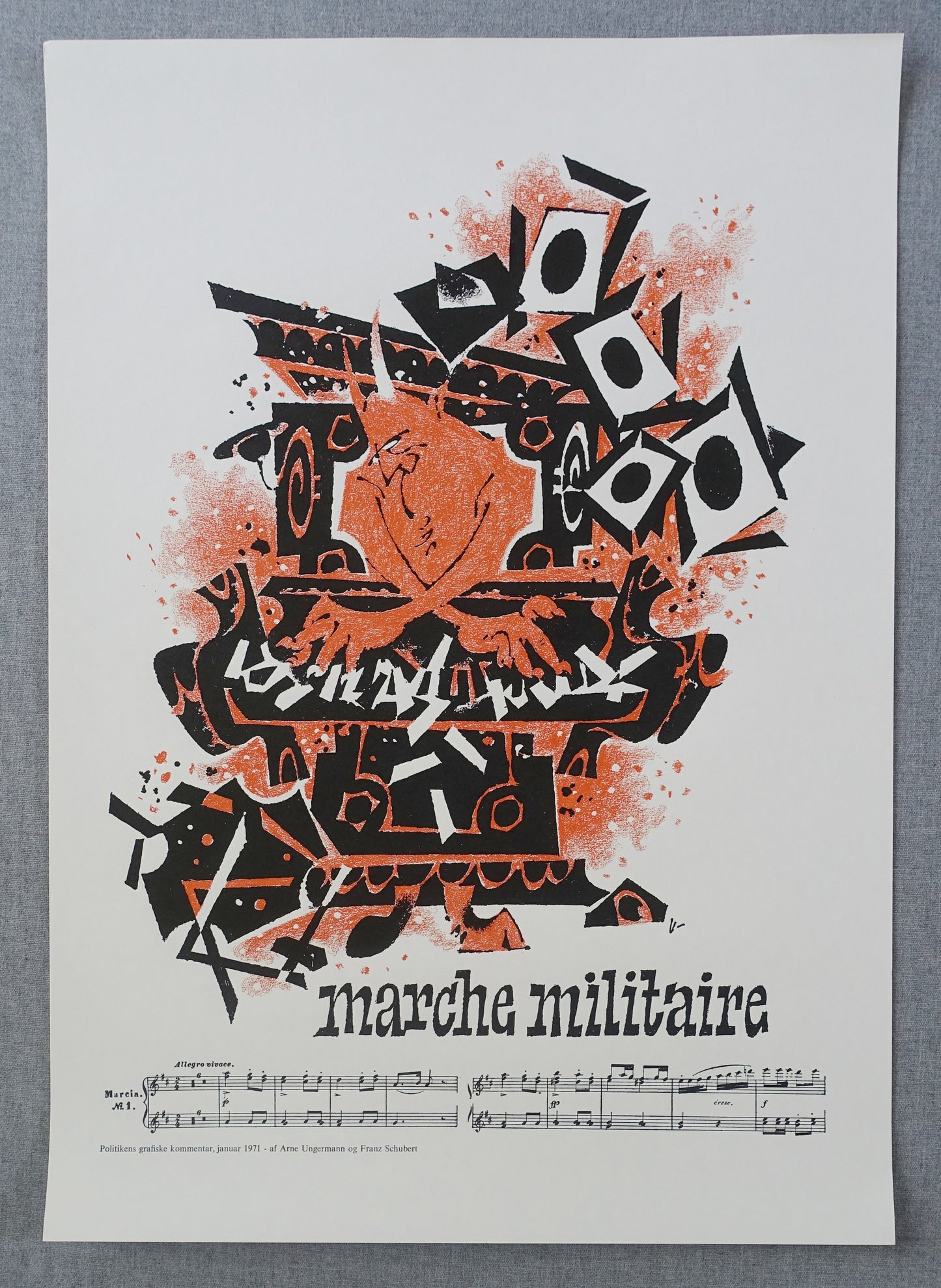 1971 Anti-war poster by Arne Ungermann - Original Vintage Poster