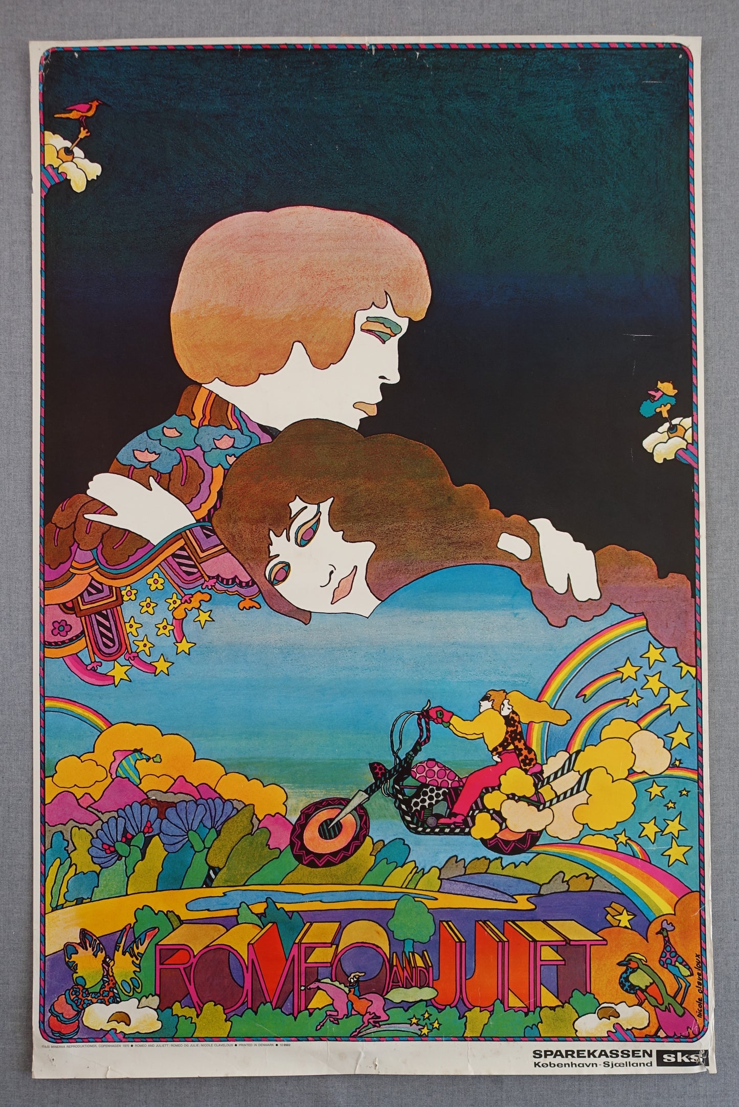 1970 Psychedelic Romeo & Juliet Love Poster - Original Vintage Poster