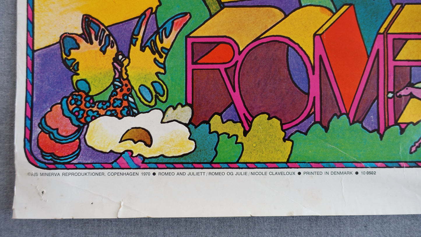 1970 Psychedelic Romeo & Juliet Love Poster - Original Vintage Poster