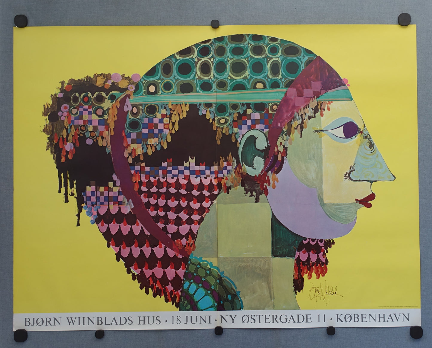1971 Wiinblad's 1001 Nights "Portrait of Scheherazade" (Huge Poster) - Original Vintage Poster
