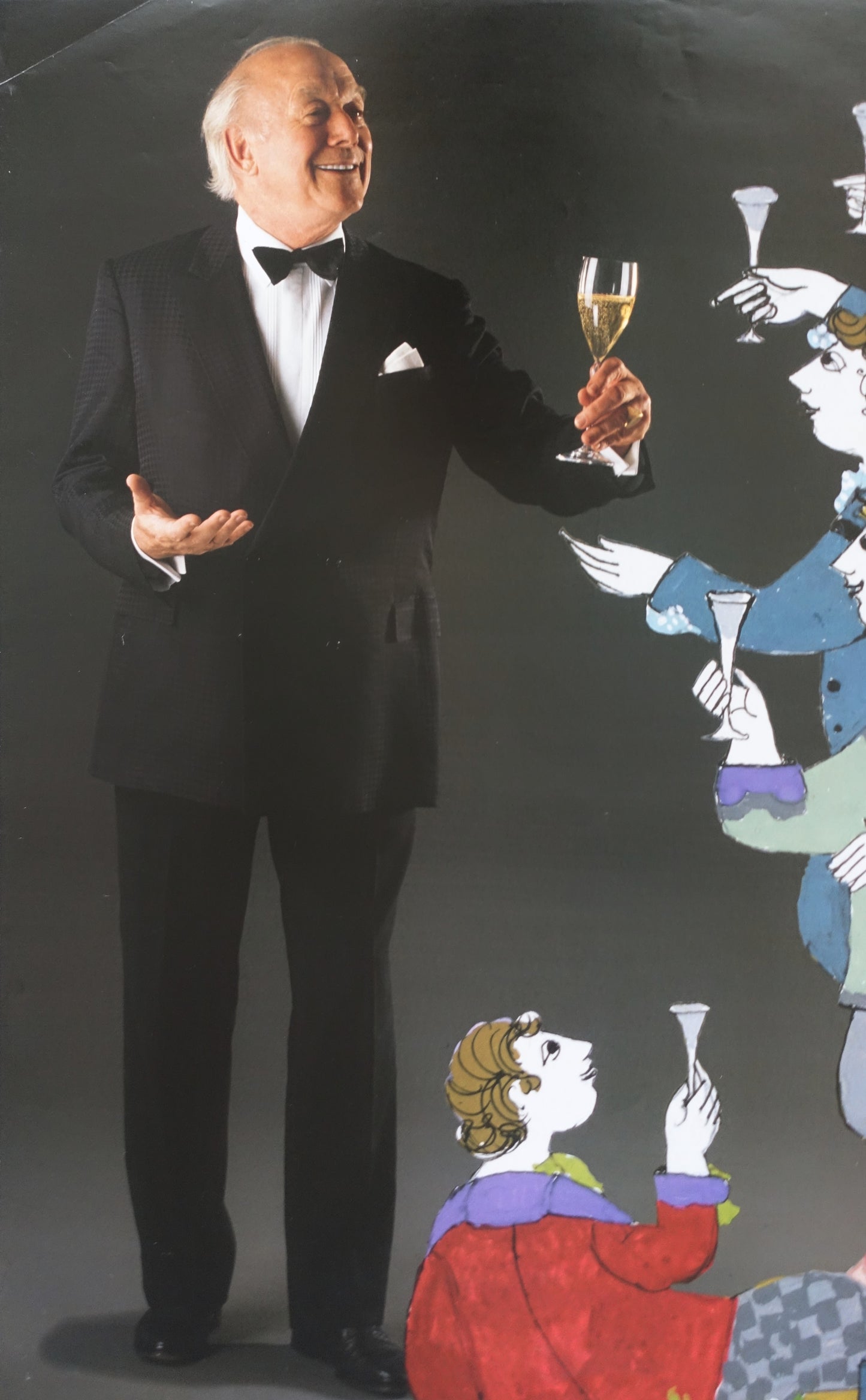 1990s Wiinblad toasting with his art - Original Vintage Poster