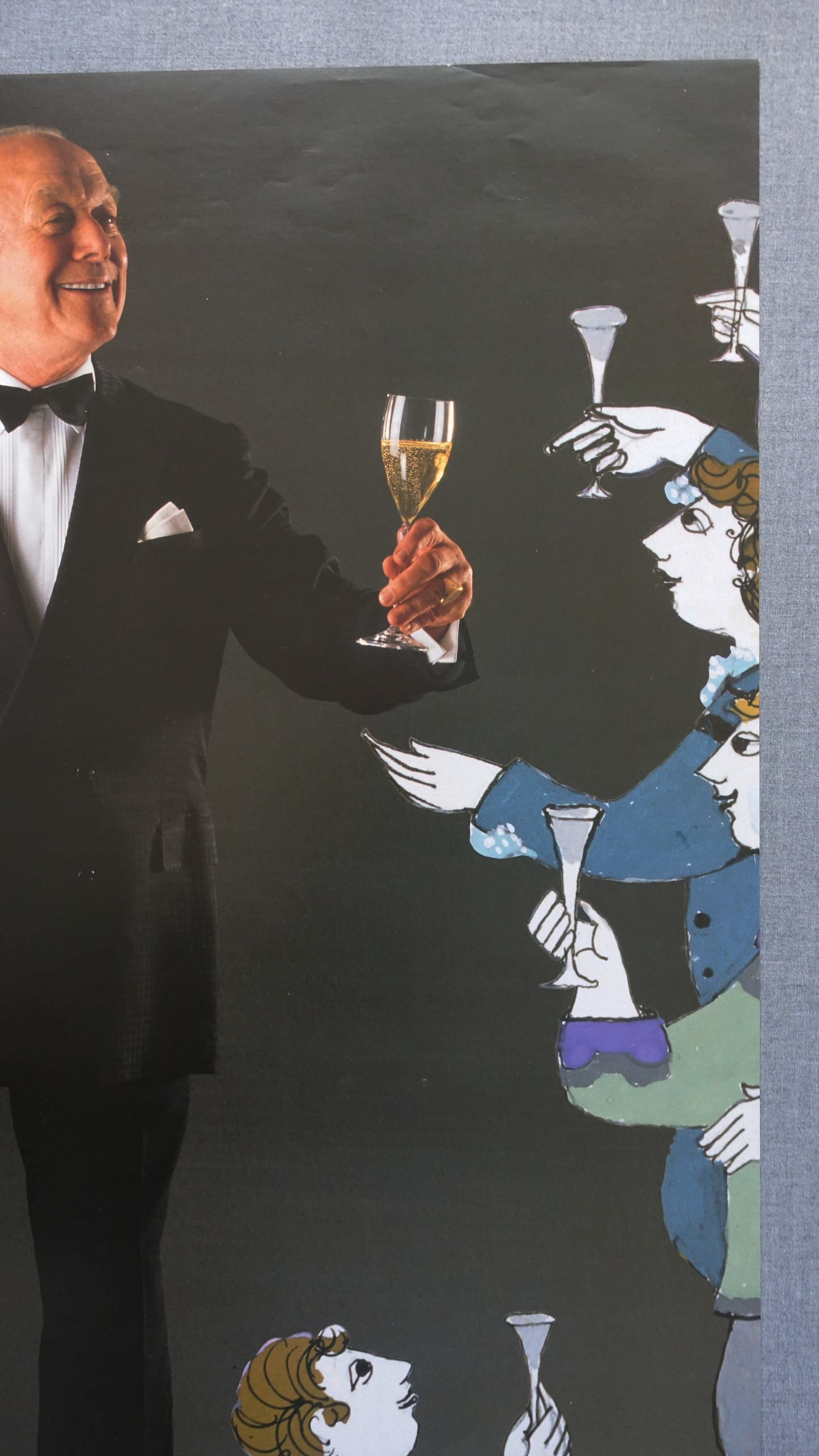 1990s Wiinblad toasting with his art - Original Vintage Poster