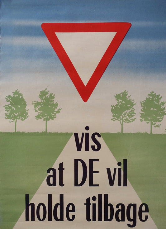 1950s Yield Sign Traffic Poster - Original Vintage Poster