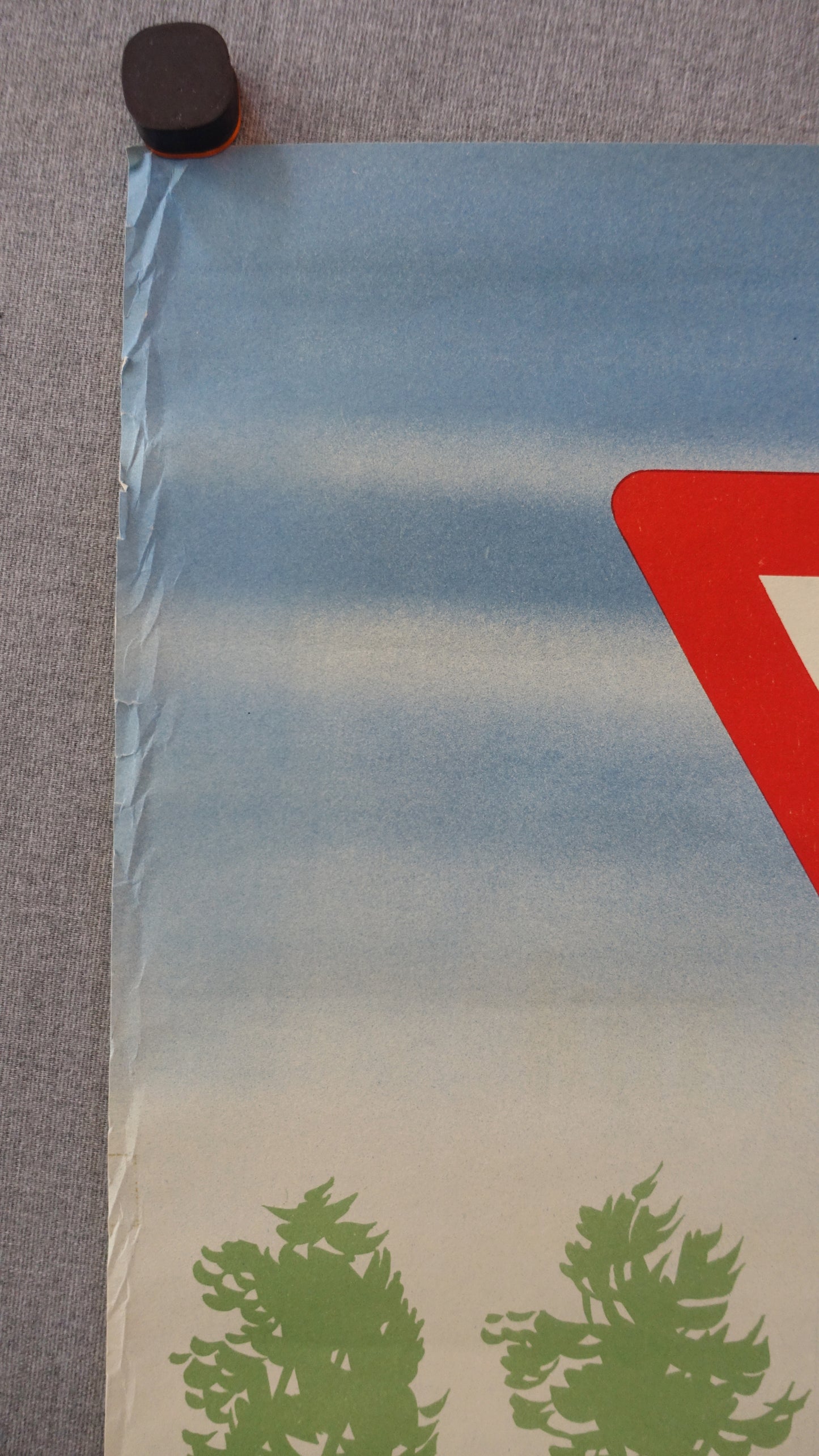 1950s Yield Sign Traffic Poster - Original Vintage Poster