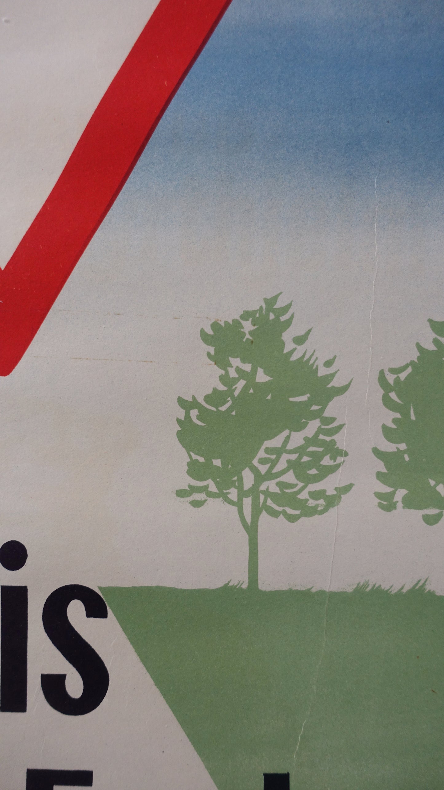 1950s Yield Sign Traffic Poster - Original Vintage Poster