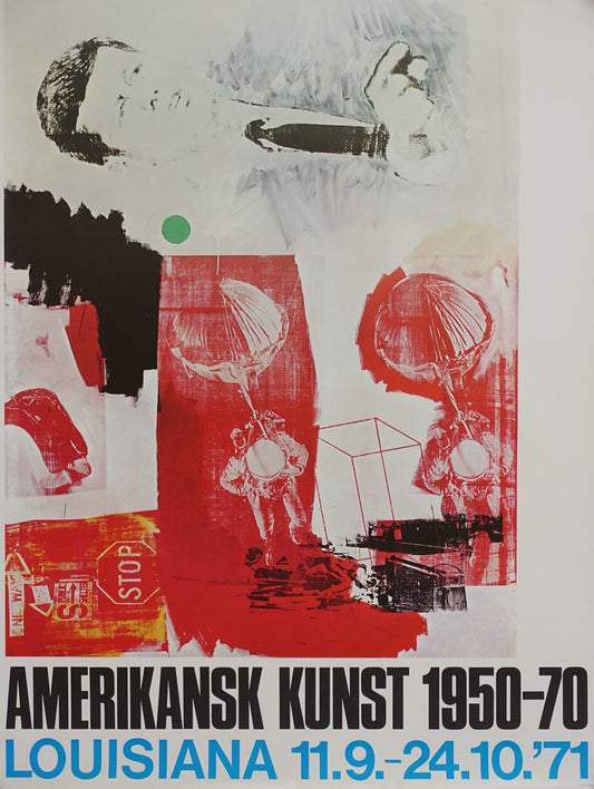 1971 American Modern Art at Louisiana Museum - Original Vintage Poster