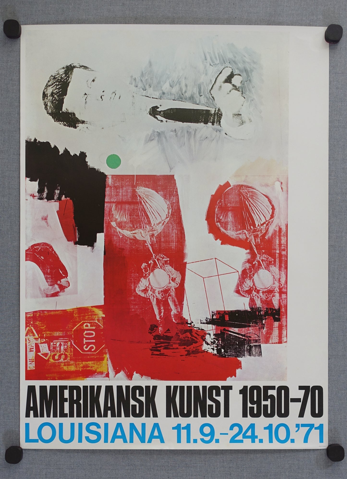 1971 American Modern Art at Louisiana Museum - Original Vintage Poster