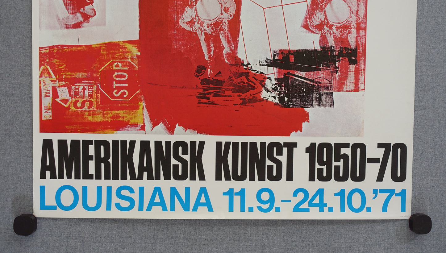1971 American Modern Art at Louisiana Museum - Original Vintage Poster