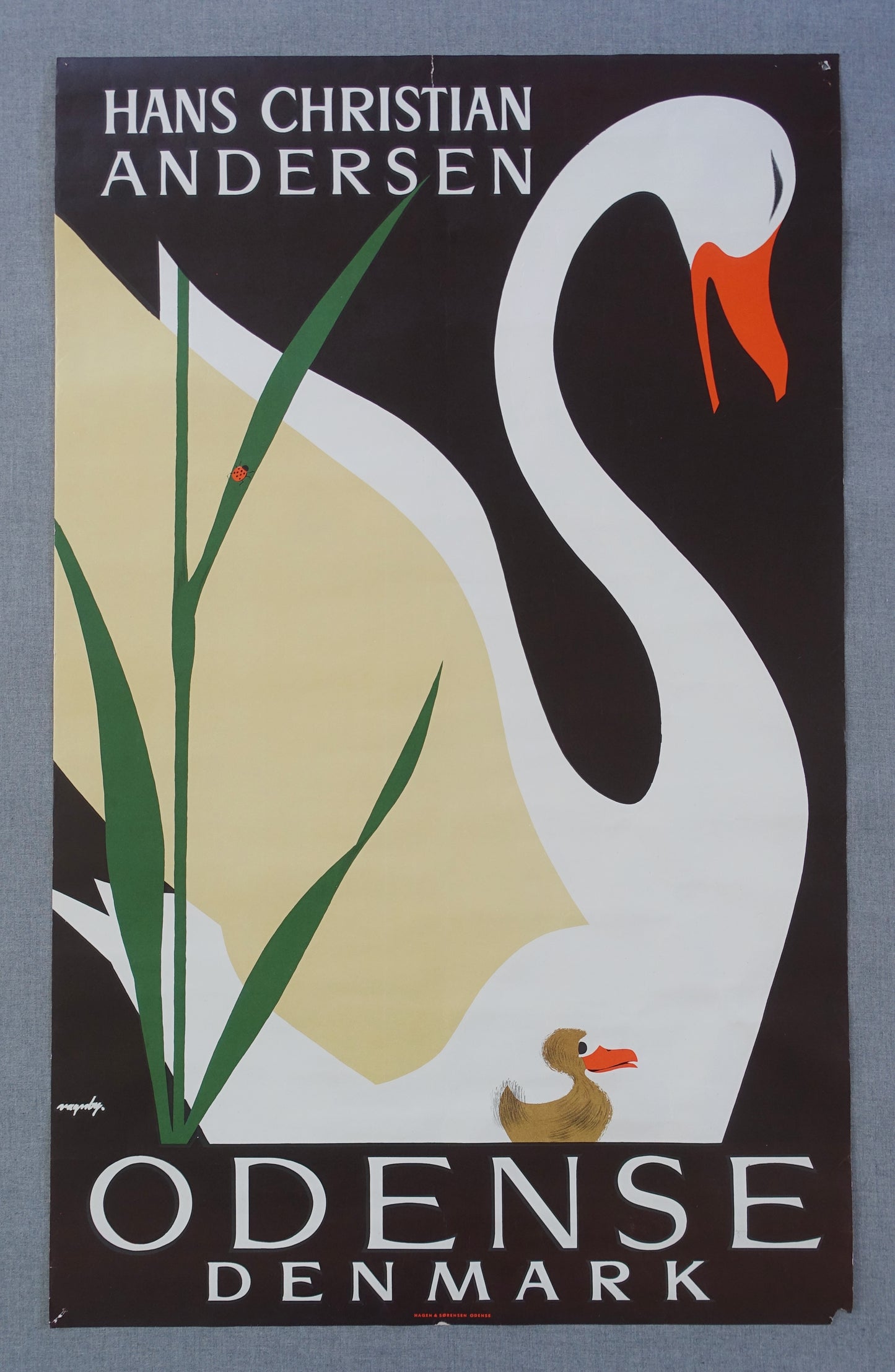 1959 Denmark Travel Poster by Viggo Vagnby - Original Vintage Poster