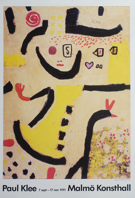 1991 Paul Klee Exhibition Poster Malmo Konsthall - Original Vintage Poster