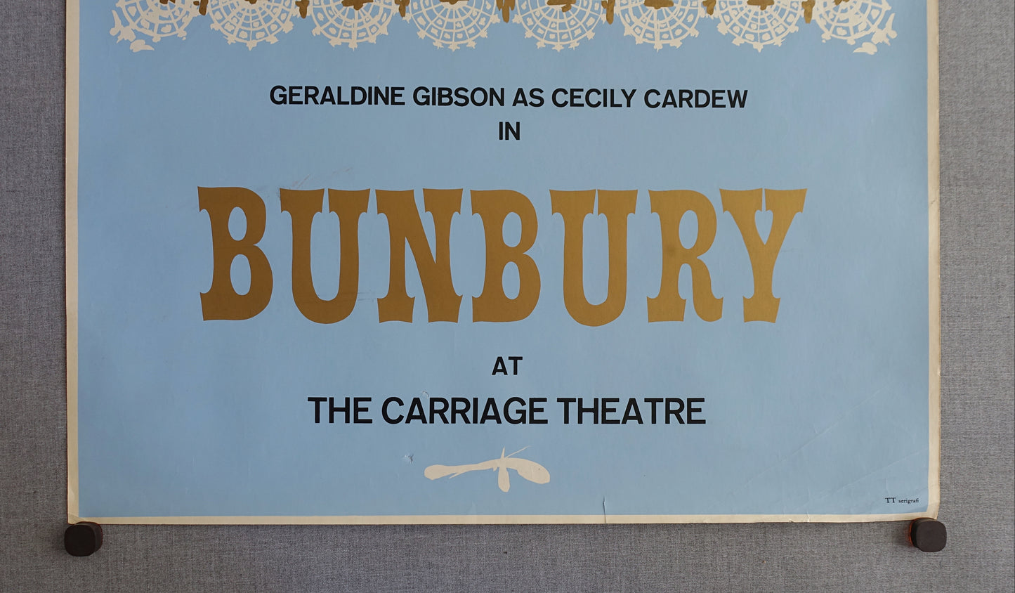 1963 Wiinblad's Bunbury at The Carriage Theater (blue version) - Original Vintage Poster