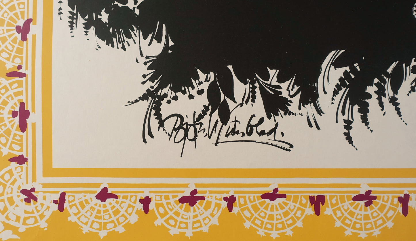 1963 Wiinblad's "Bunbury" at The Carriage Theater (yellow version) - Original Vintage Poster