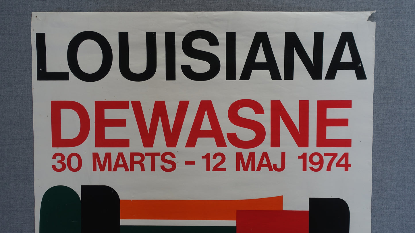 1974 Dewasne on Louisiana Museum of Modern Art - Original Vintage Poster