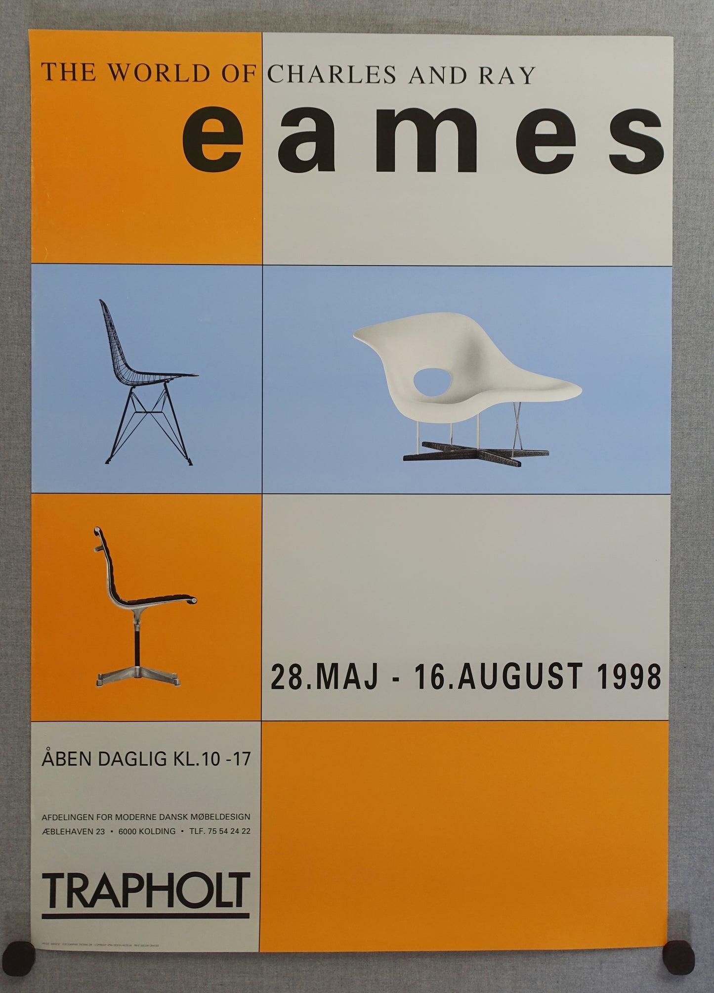 1998 Charles and Ray Eames Trapholt Exhibition - Original Vintage Poster