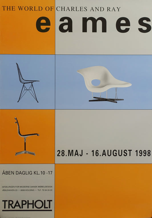 1998 Charles and Ray Eames Trapholt Exhibition - Original Vintage Poster