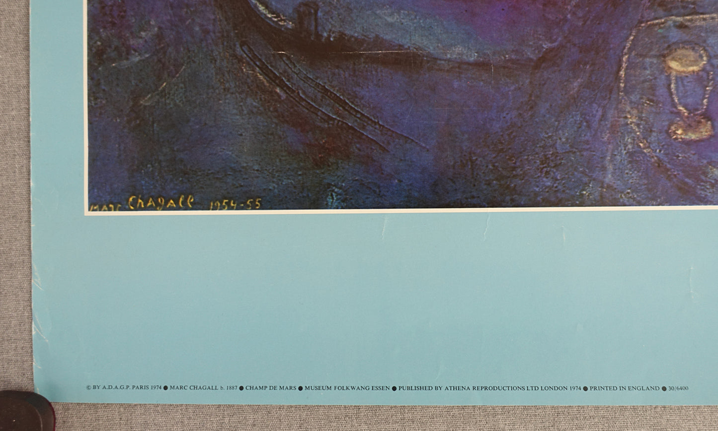 1974 Chagall Folkwang Essen Exhibition - Original Vintage Poster