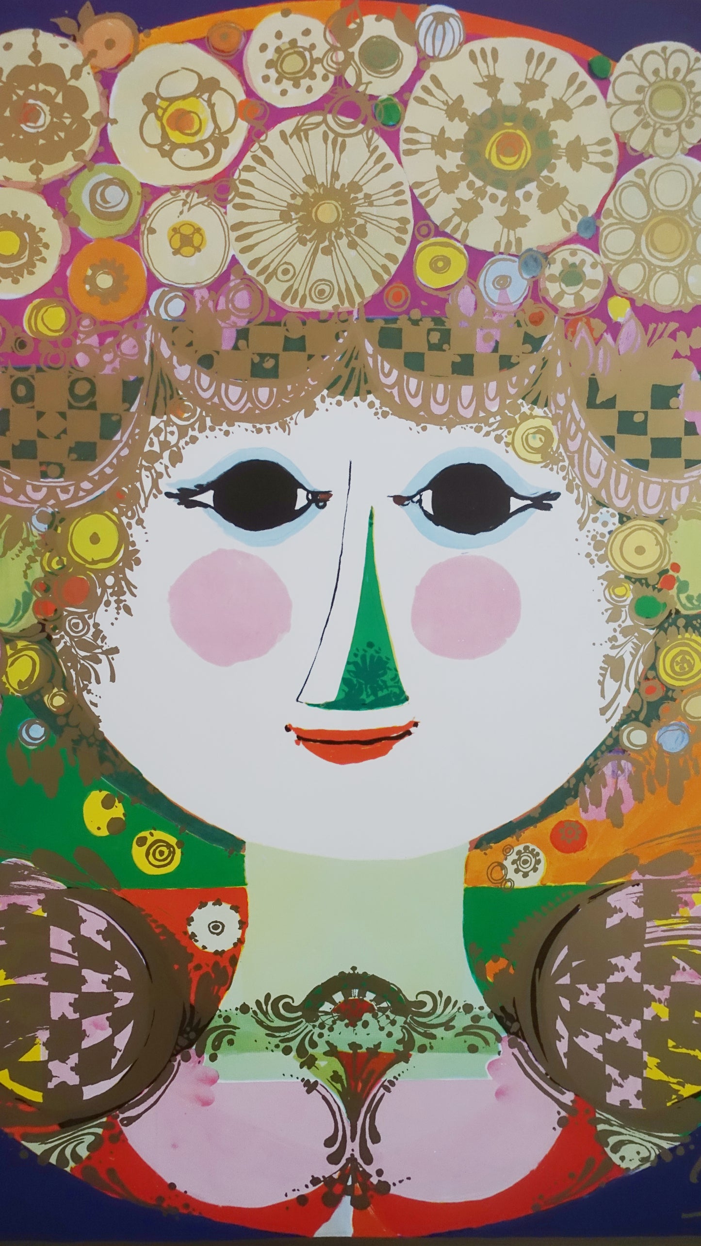 1973 Wiinblad Christmas Exhibition Poster - Original Vintage Poster