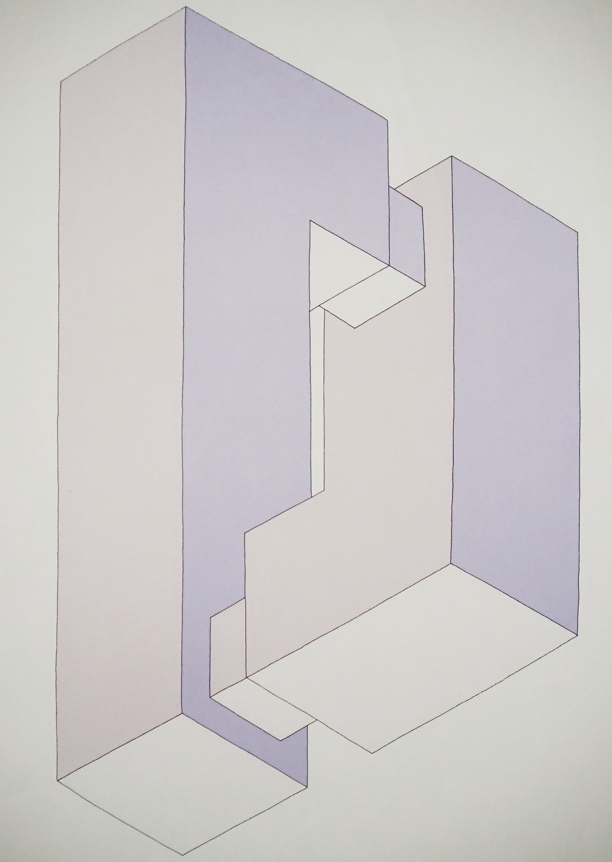 1980s Oscar Reutersvärd Perspective Japonaise Exhibition Poster - Original Vintage Poster