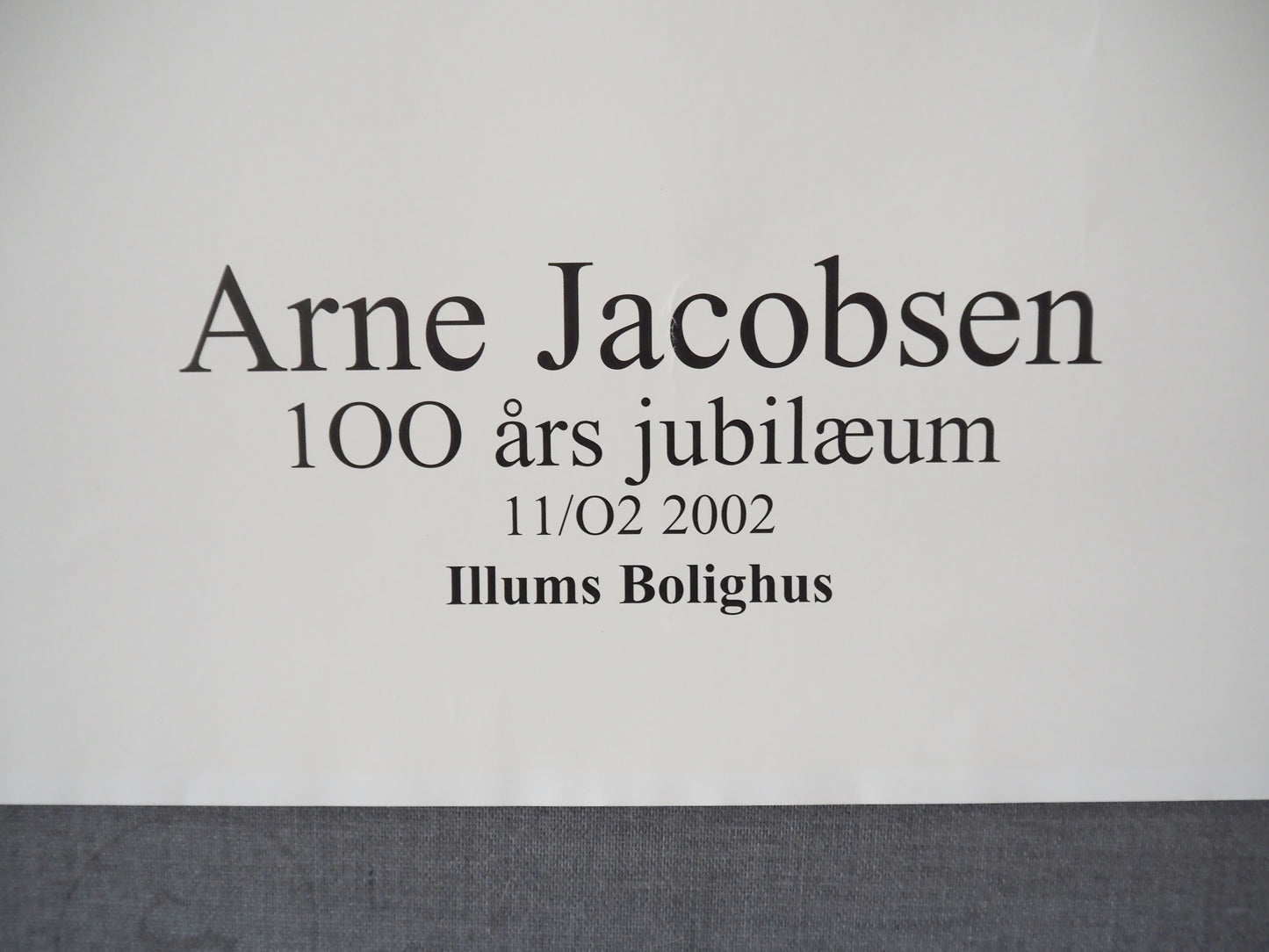 2002 Arne Jacobsen Exhibition Illums Bolighus - Original Vintage Poster