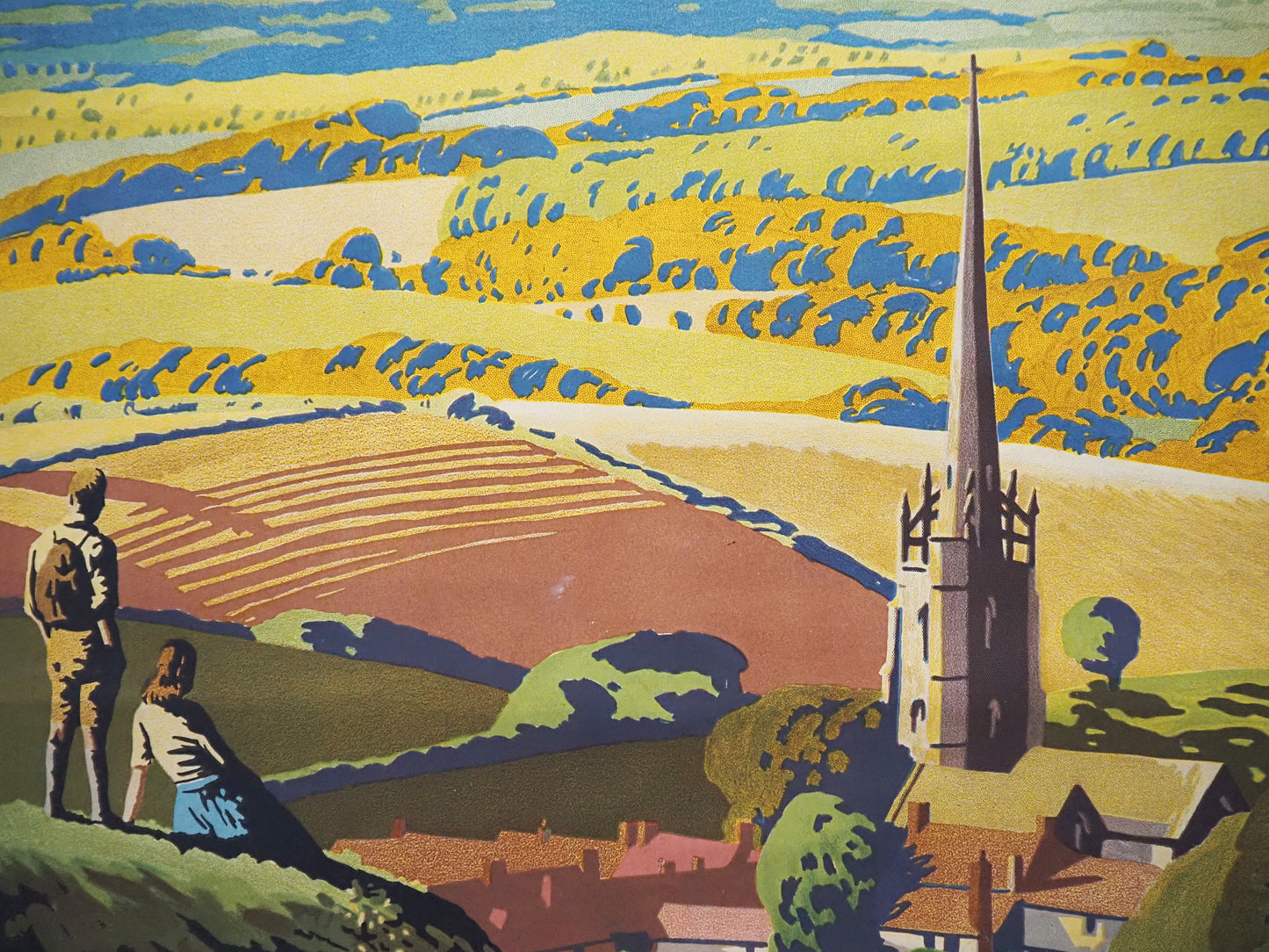 1940s England Travel Poster by Brian Cook - Original Vintage Poster