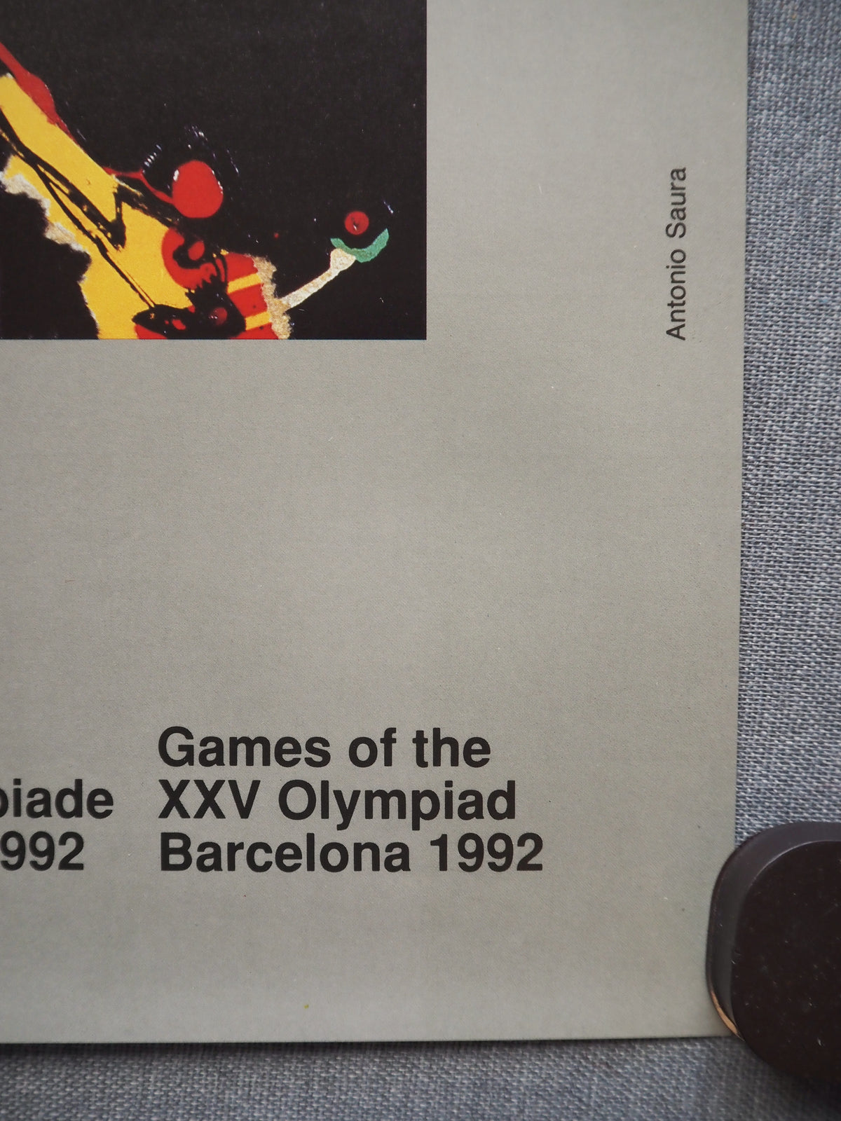 1992 Summer Olympic Games Barcelona (Official Poster) by Antonio Saura - Original Vintage Poster