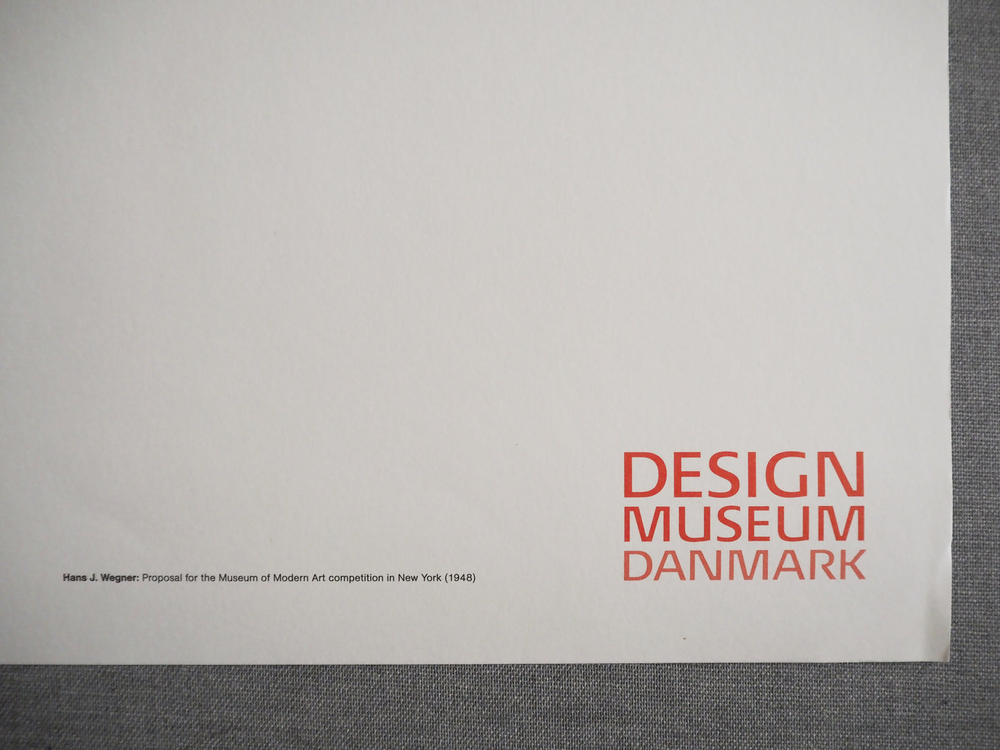 2014 Wegner Smiling Chair Exhibition Poster Design Museum Denmark - Original Vintage Poster