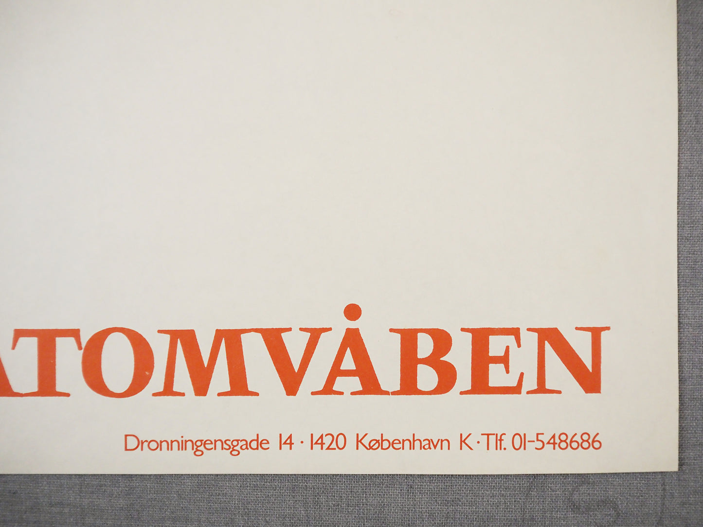 1968 Anti-Nuclear Poster - Original Vintage Poster