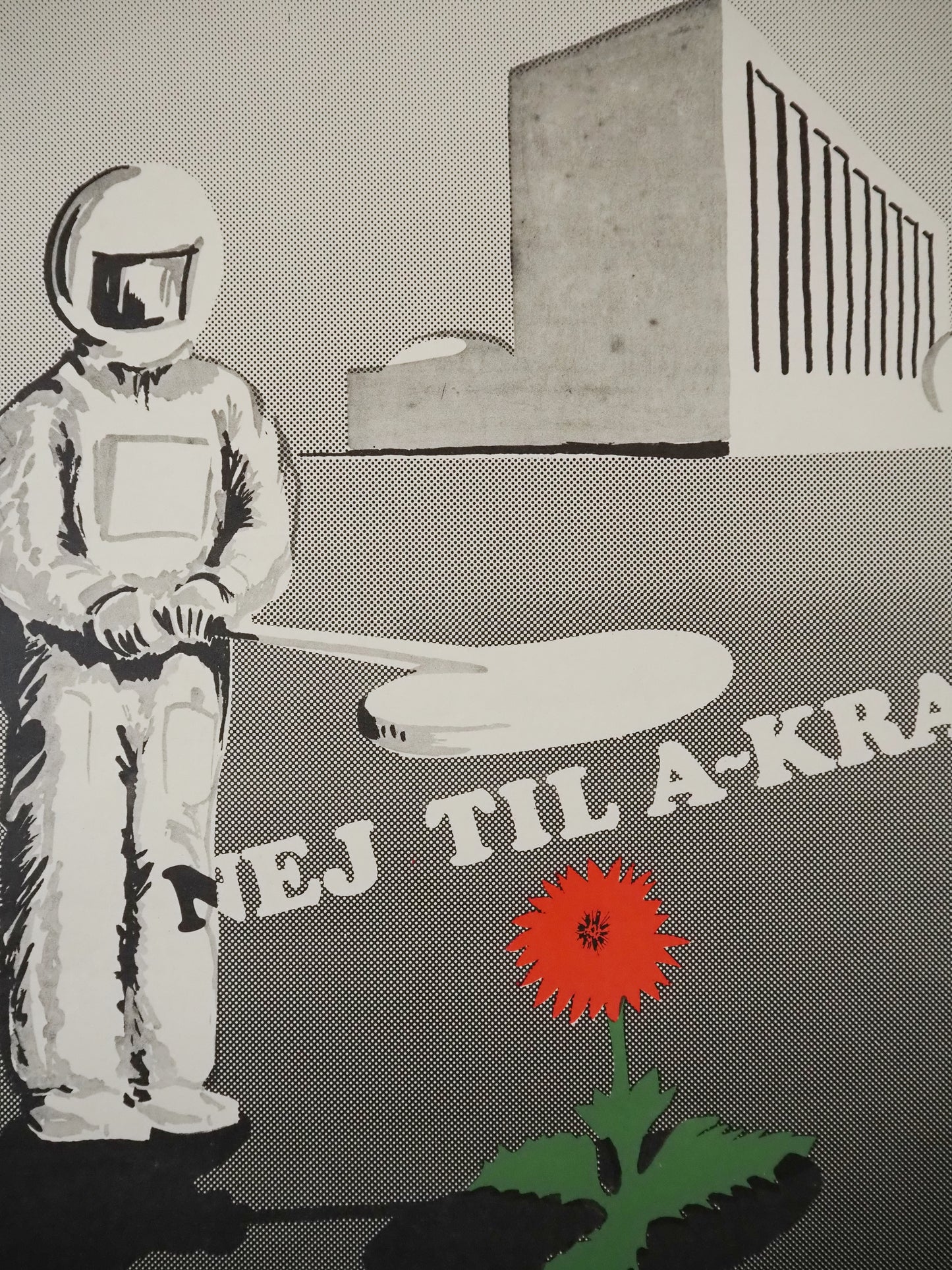 1980 Anti-Nuclear Poster - Scandinavian Protest Art - Original Vintage Poster