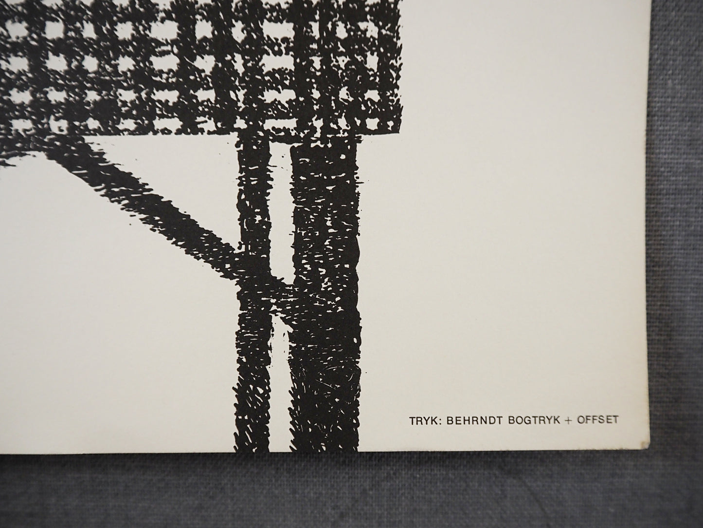 1977 Danish Railway Modernist Art 1 by Rasmus Nellemann - Original Vintage Poster