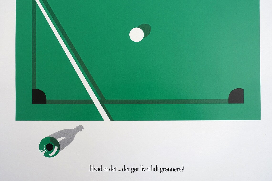 1985 Tuborg Beer Advertisement (Five-pin Billiards) - Original Vintage Poster