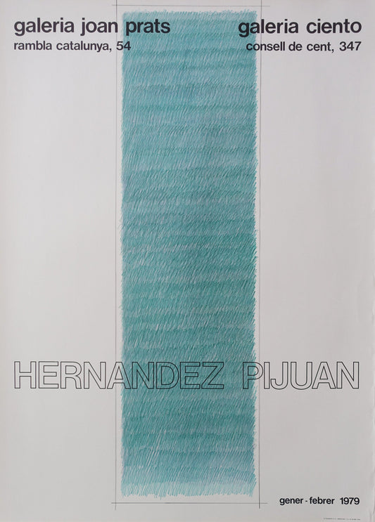 1979 Joan Hernandez Pijuan Spanish Exhibition Poster - Original Vintage Poster