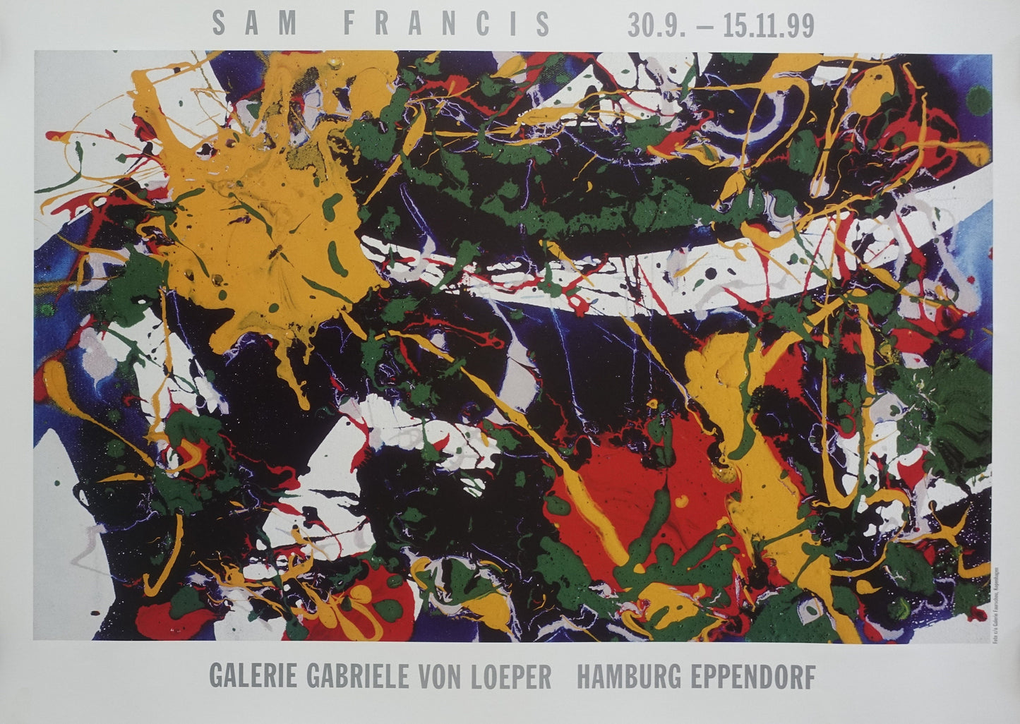 1999 Sam Francis Exhibition Poster - Original Vintage Poster