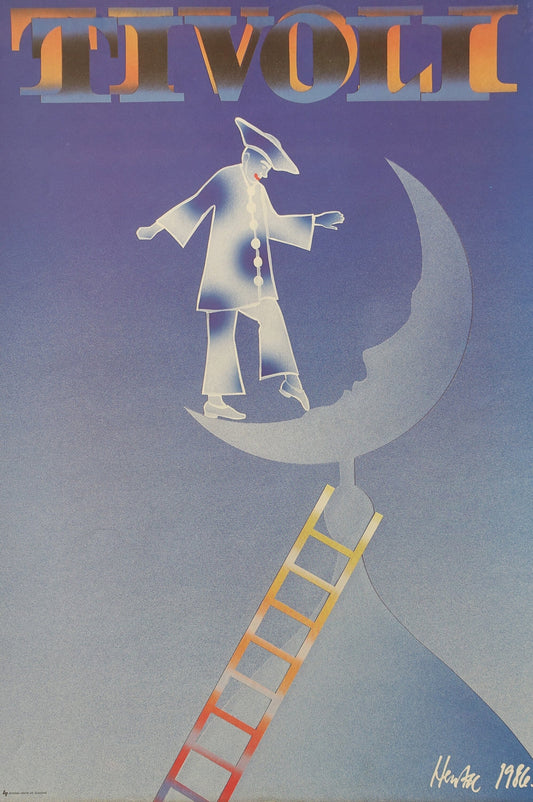 1986 Tivoli Gardens by Peter Hentze (small version) - Original Vintage Poster