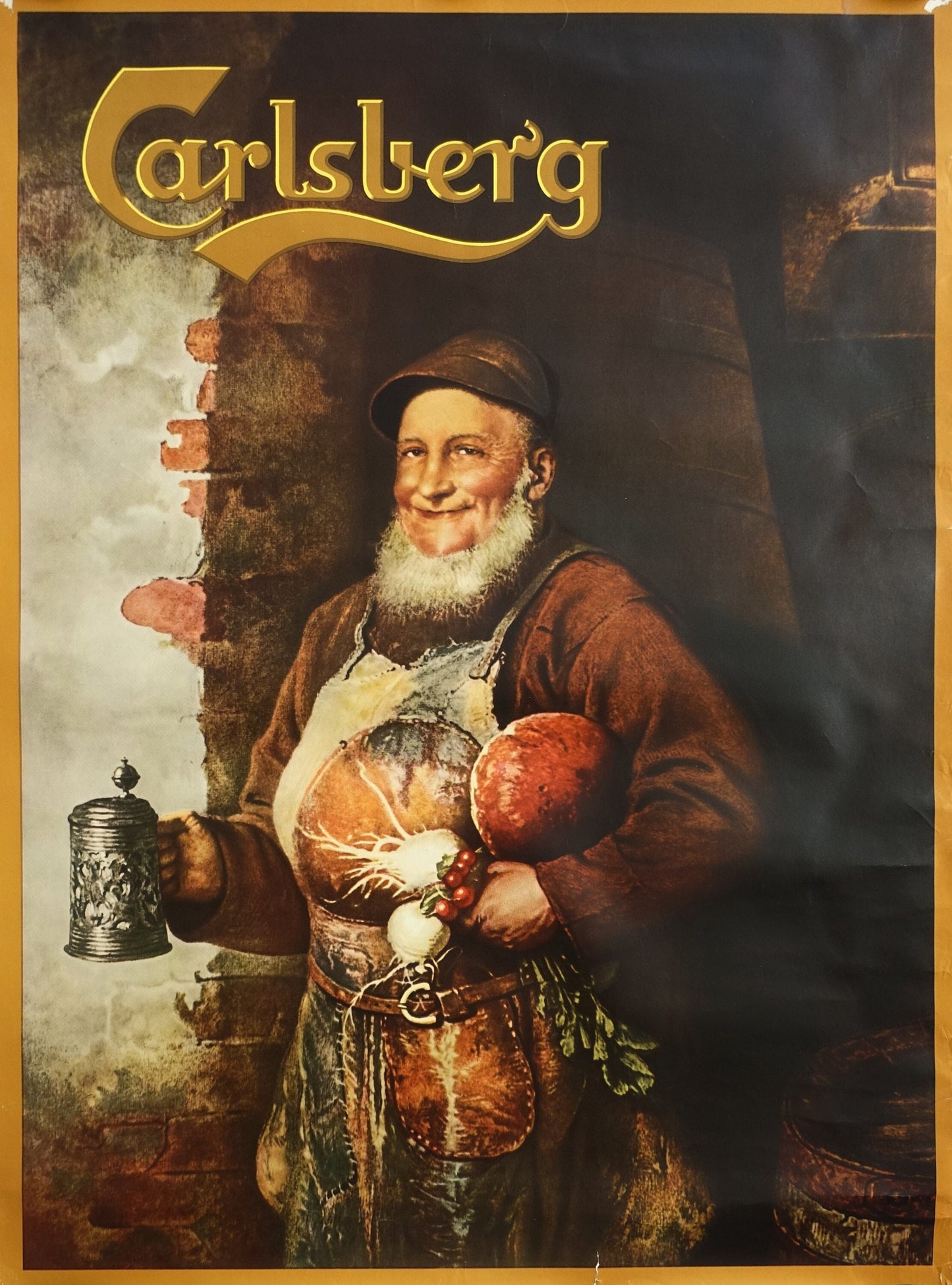 1950s Carlsberg Brewer Advertisement - Original Vintage Poster