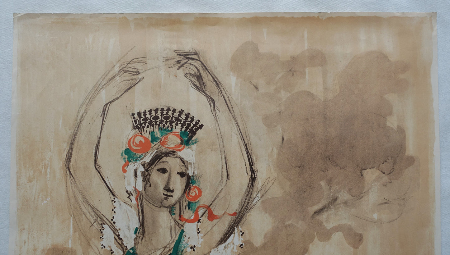 1957 Wiinblad Royal Danish Ballet - Original Vintage Poster