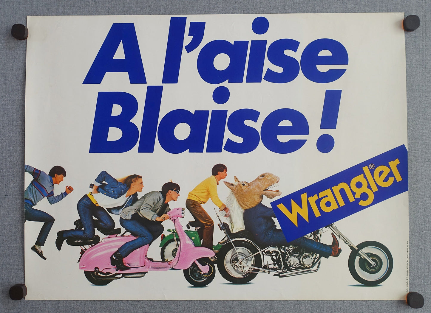 1980s Wrangler Advertisement - Original Vintage Poster