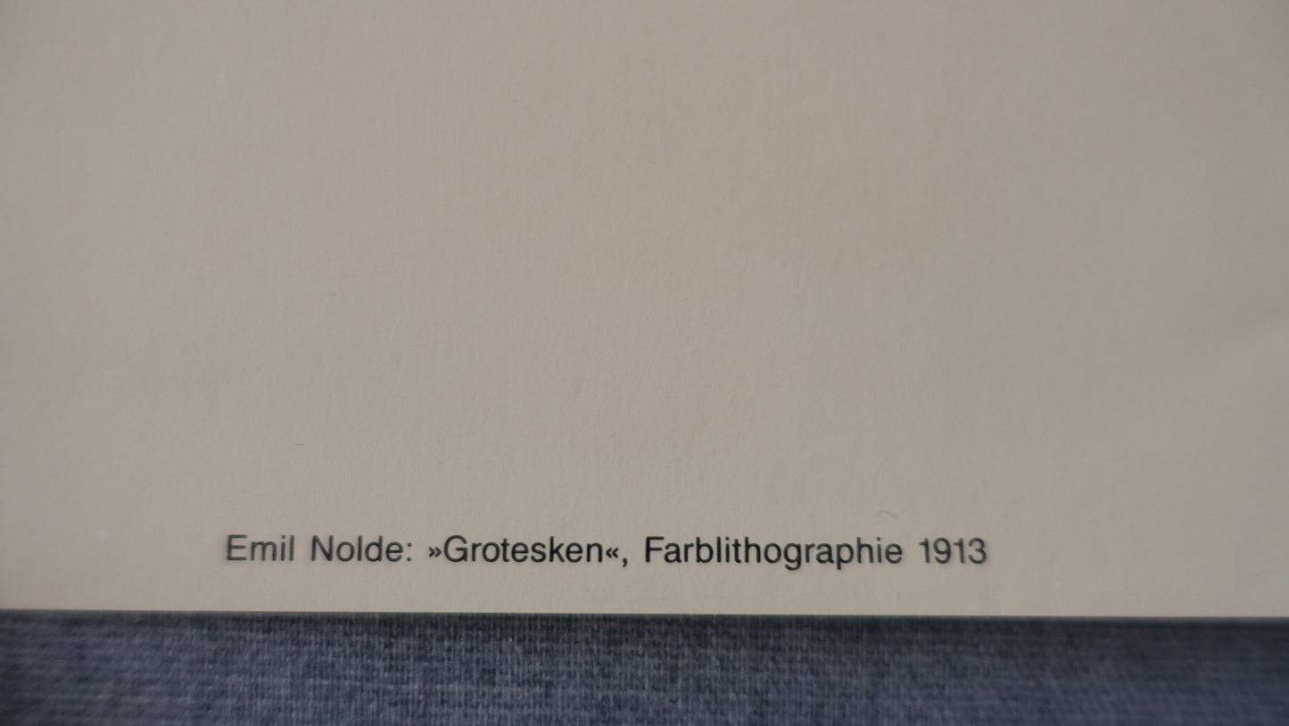1980s Emil Nolde Art Print Grotesken - Original Vintage Poster