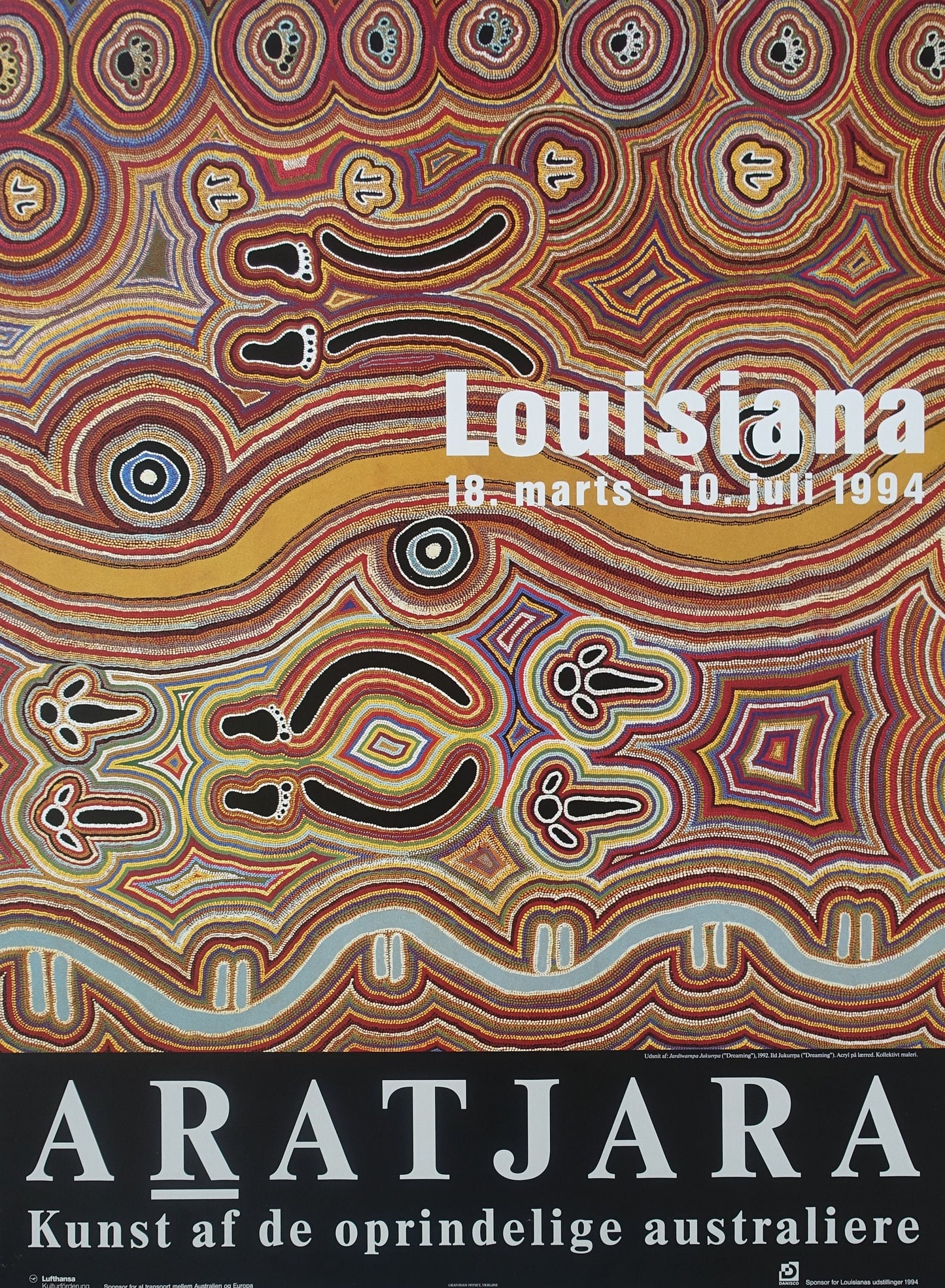 1994 Aboriginal Art Exhibition Poster Louisiana - Original Vintage Poster
