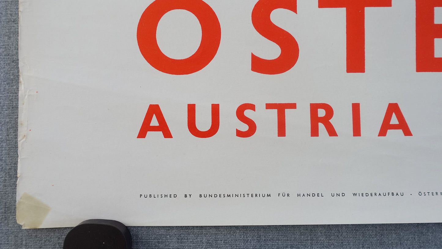 1960s Austria Travel Poster Millstätter See, Kärnten - Original Vintage Poster