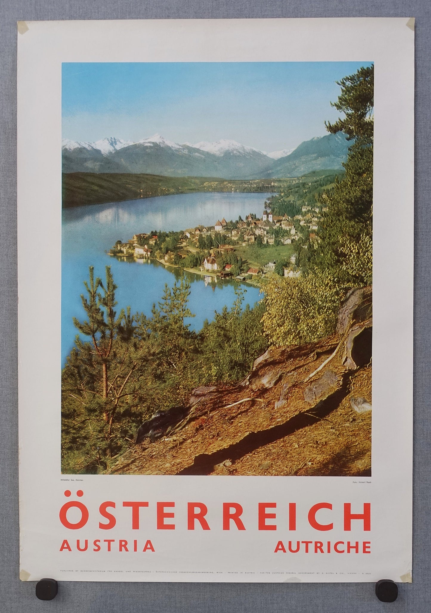 1960s Austria Travel Poster Millstätter See, Kärnten - Original Vintage Poster