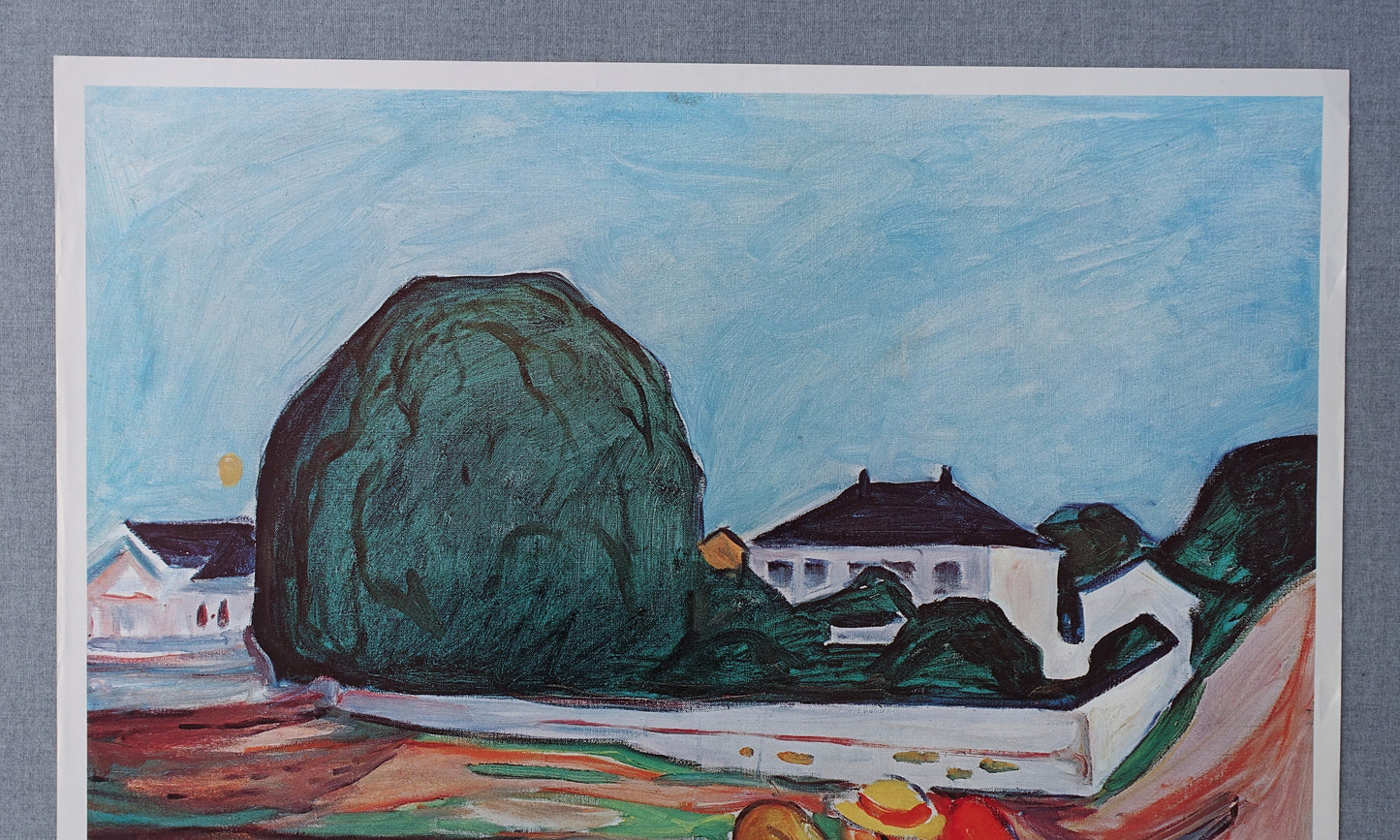 1975 Edvard Munch "The Girls on the Bridge" on Louisiana Museum of Modern Art - Original Vintage Poster