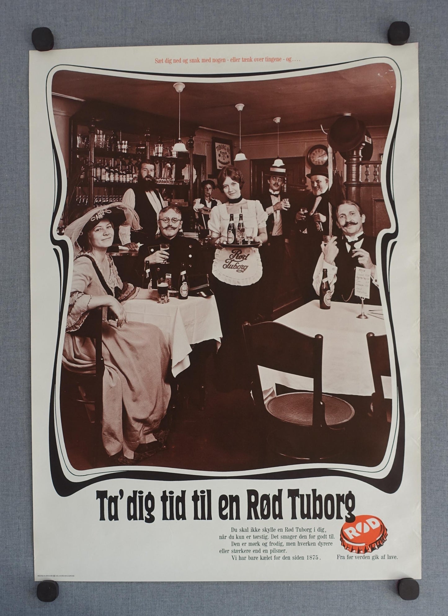 1973 Tuborg Advertisement - Rød Tuborg III - Original Vintage Poster
