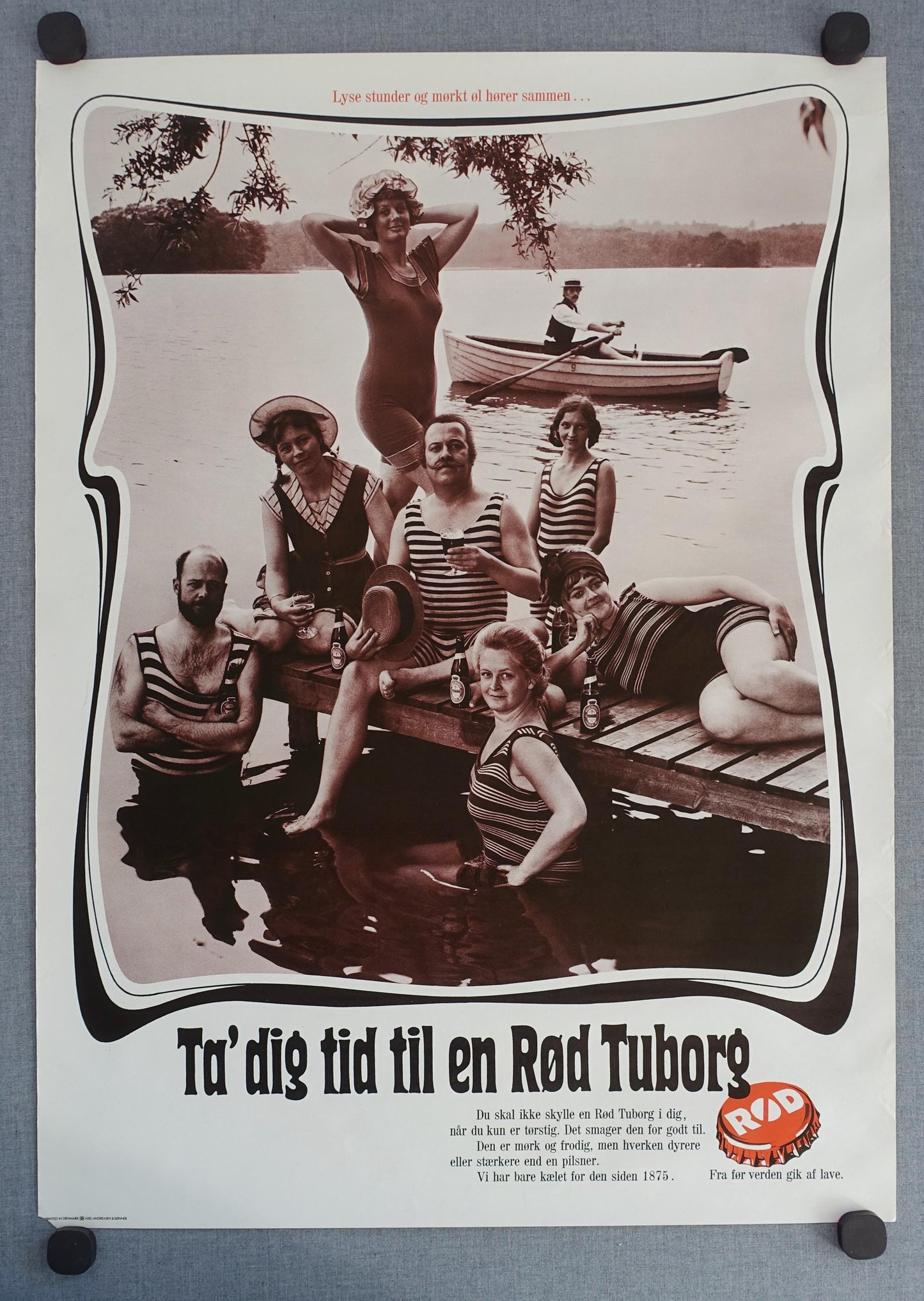 1973 Tuborg Advertisement - Rød Tuborg I - Original Vintage Poster