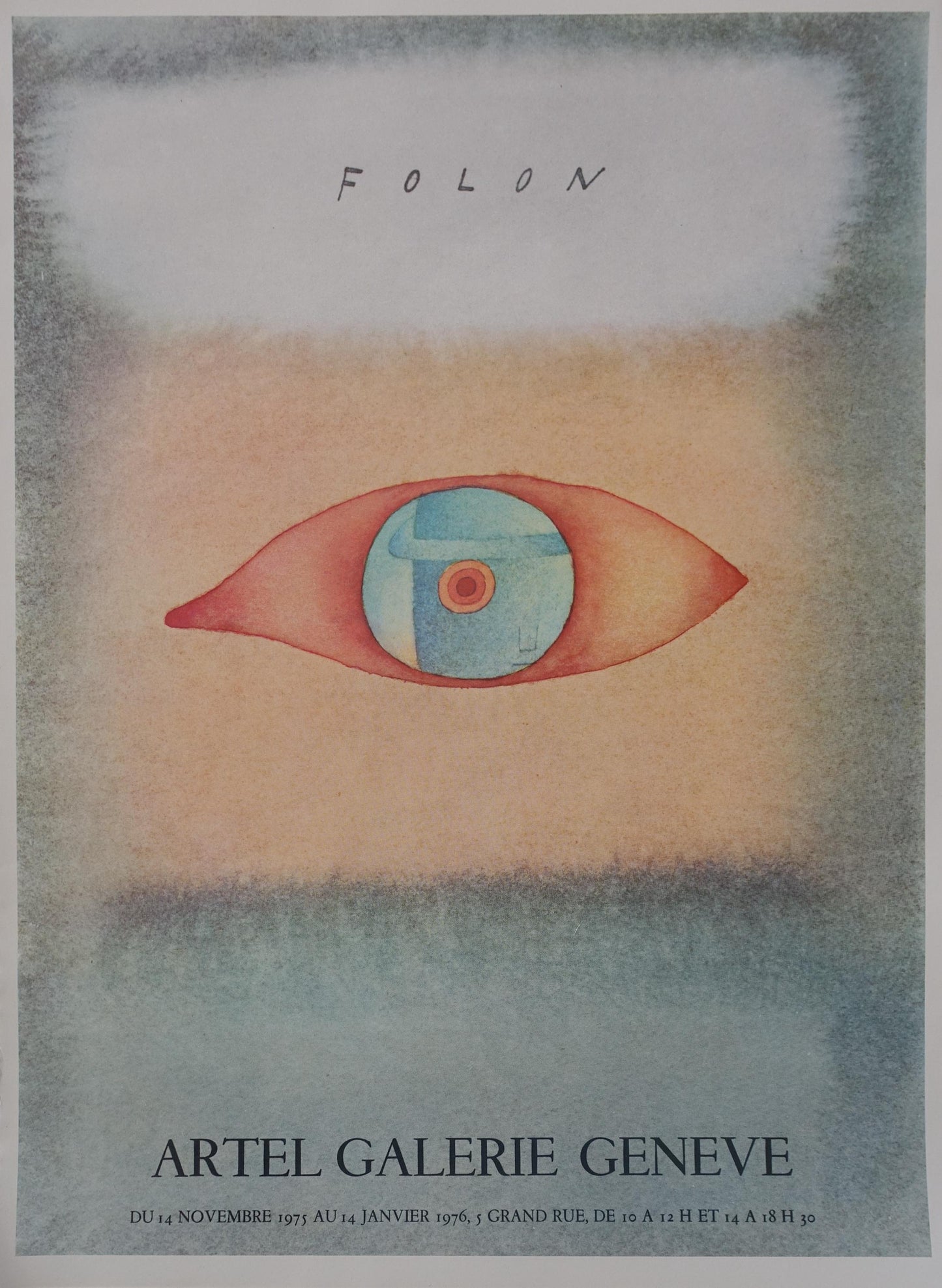 1973 Folon Galerie Charles Kriwin - Original Vintage Poster