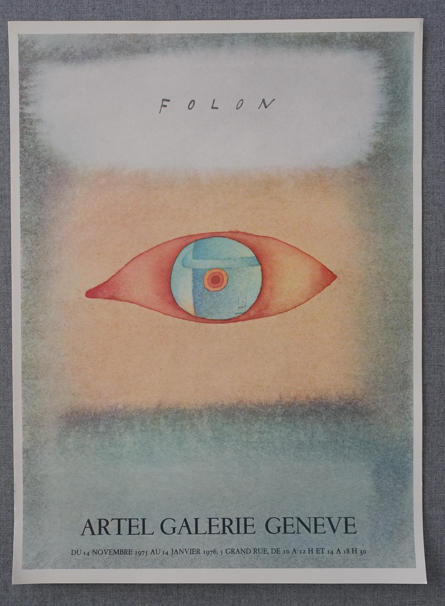1973 Folon Galerie Charles Kriwin - Original Vintage Poster